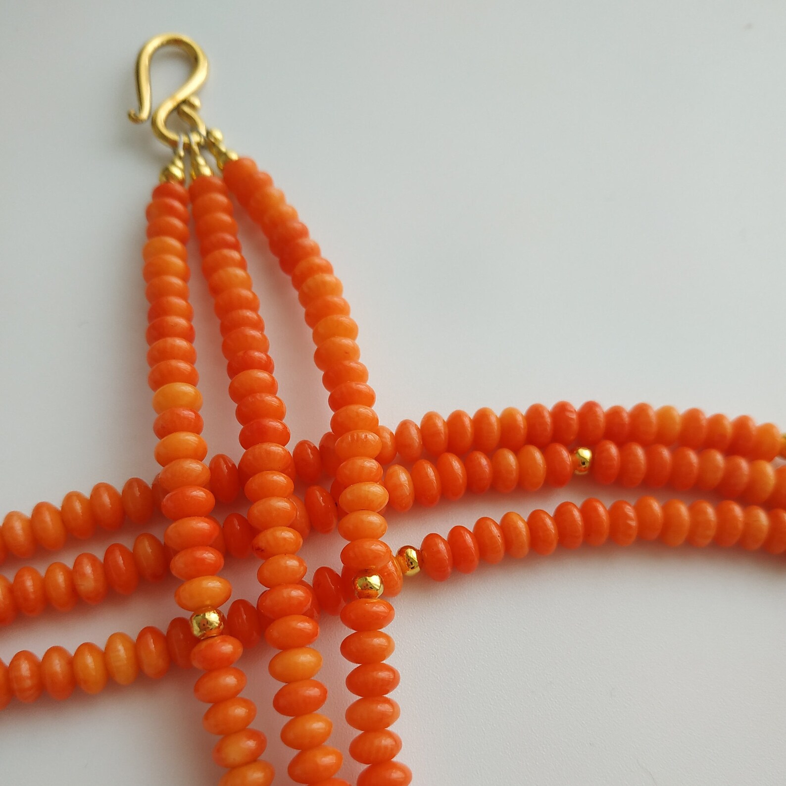 Orange Coral Jewelry Ukrainian Coral Necklace Ethnic Style | Etsy