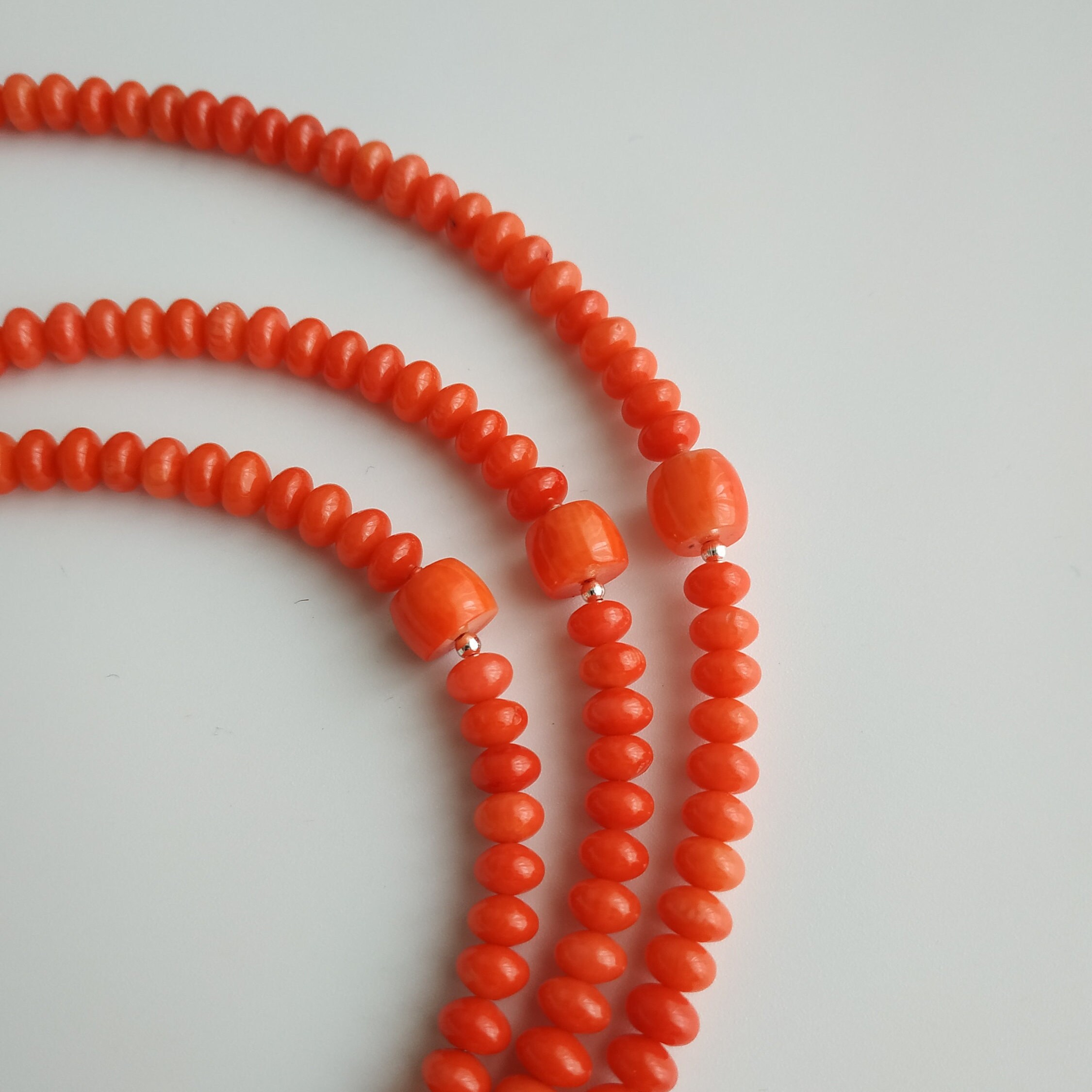 Natural Coral Ukrainian Orange Coral Jewelry Antique Necklace Etsy