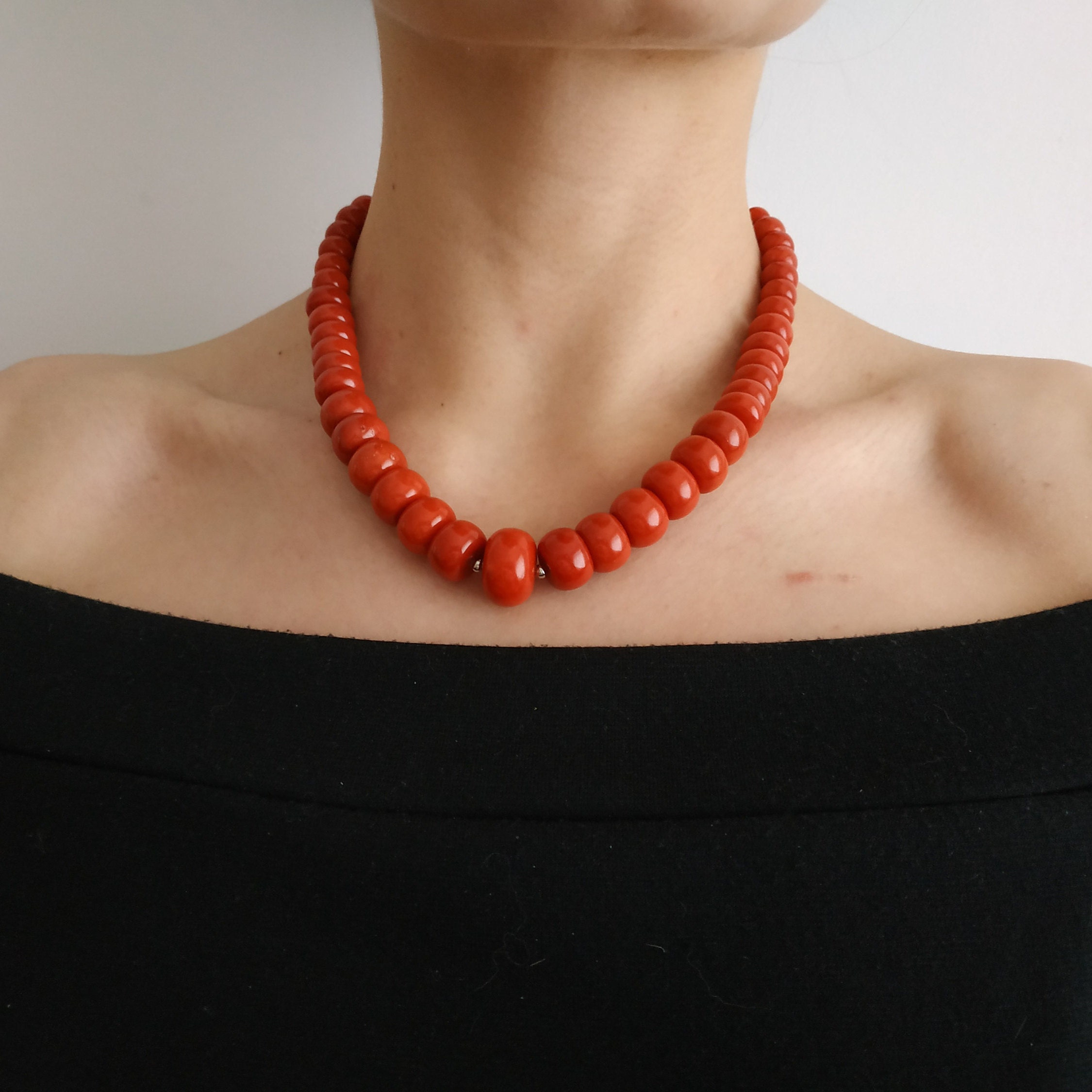 Vintage coral necklace - Etsy 日本