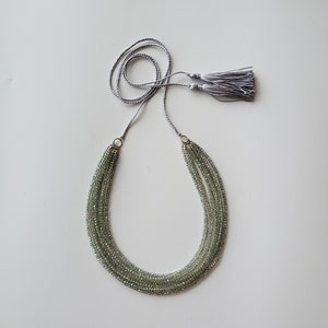 Collar de cuentas de vidrio verde, estilo étnico ucraniano, regalo vintage imagen 1