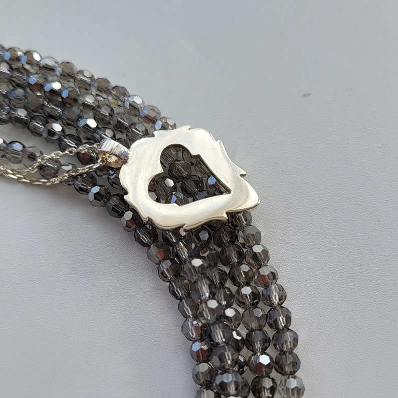 Dukach Pendant, Glass Beaded Necklace, Ukraine Jewelry Shop, Heart Pendant Necklace, Glass Necklace, Necklaces Jewelry Set, Heart Choker image 10