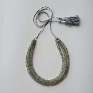 Collar de cuentas de vidrio verde, estilo étnico ucraniano, regalo vintage imagen 4