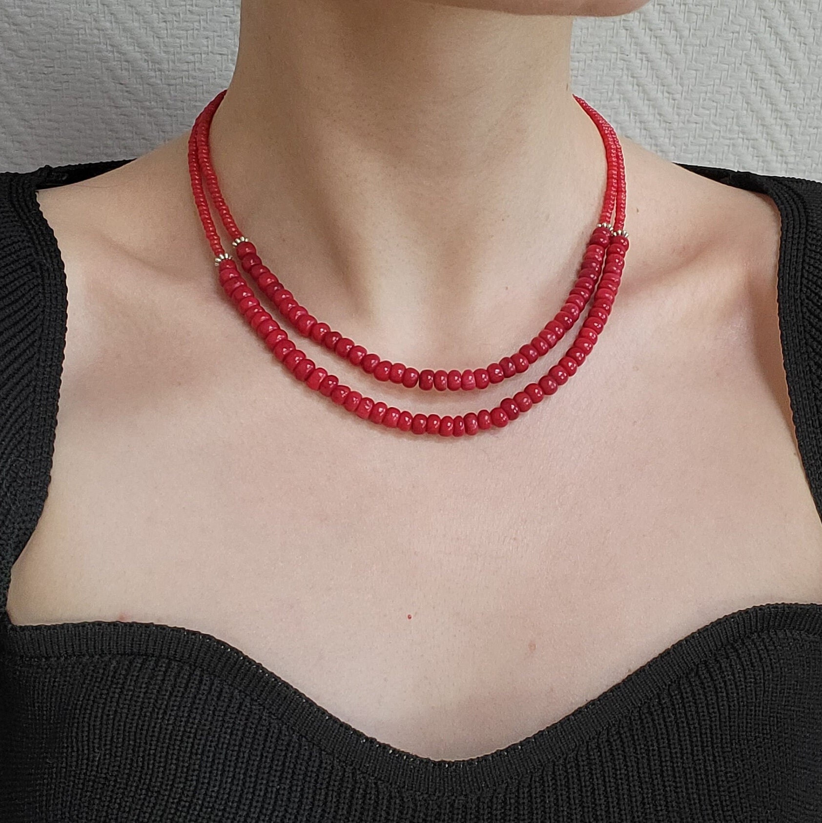 Riconoscere Corallo Rosso Da Bamboo O Pasta Di Corallo E Imitazioni - Foto 3