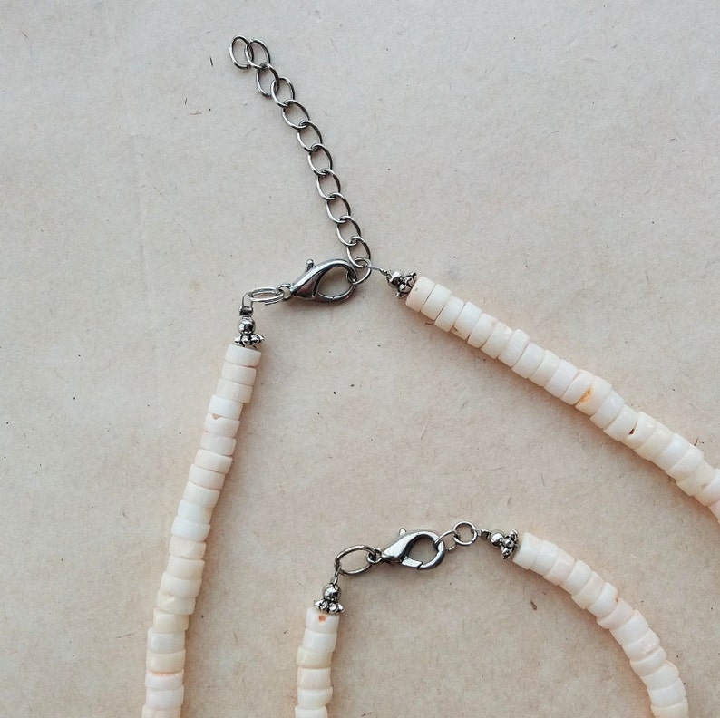 Jewelry Set of Coral Jewelry Set White Coral Beads Coral Bracelet Bohemian Coral Necklace Gift for Girlfriend Real Coral Jewelry Women Gift