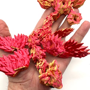 Articulating Fire Sprite Dragon, 3D Printed, 8 image 4