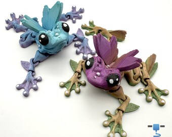 FlutterFrog (Frog with Wings), 3D Printed