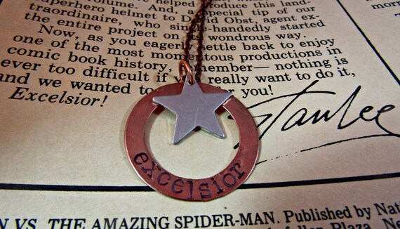 Excelsior Stan Lee Marvel Necklace Etsy