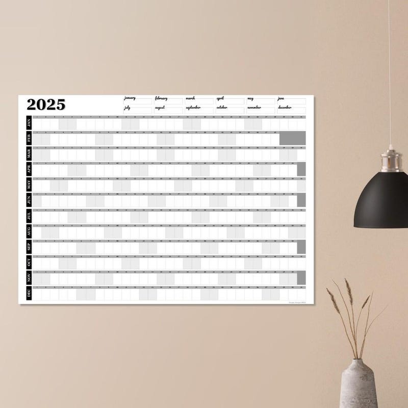 Extra Large 2025 Wall Calendar - Etsy