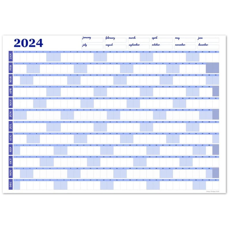 2024 Giant Paper Wall Calendar Extra Large Format Yearly Planner Big