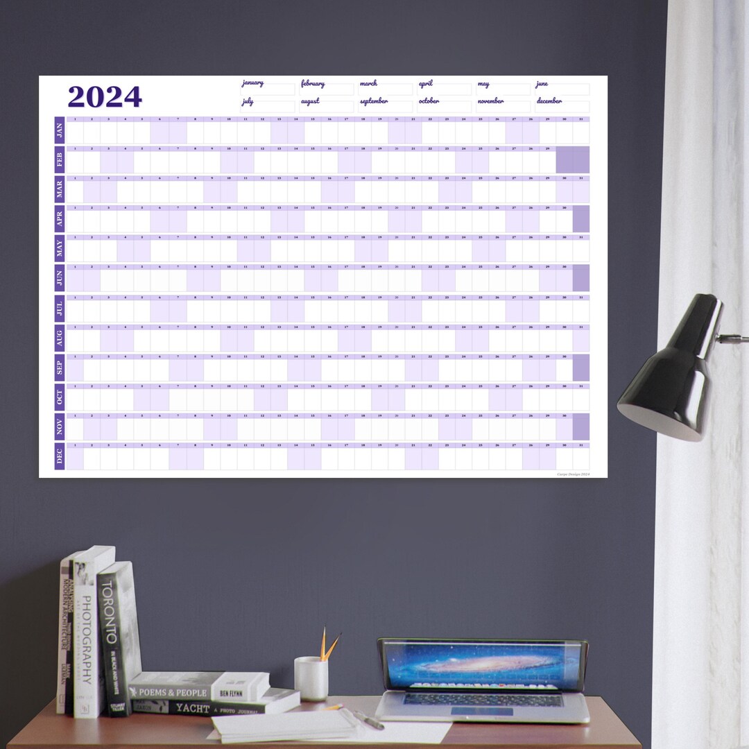 2024 Giant Paper Wall Calendar Extra Large Format Yearly Planner Big ...