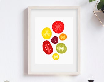 Printable Tomato Medley Fruit Wall Art Print