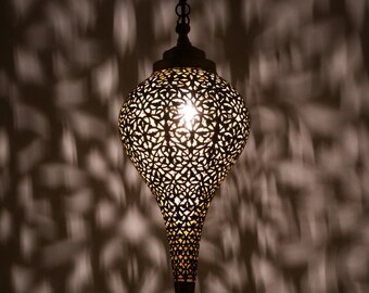 water drop shape handmade moroccan antique brass ceiling light