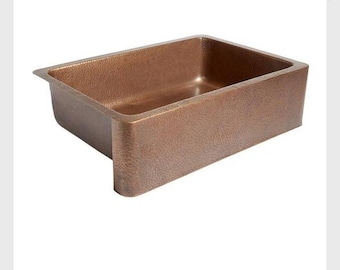 Handmade moroccan copper large kitchen farmhouse sink