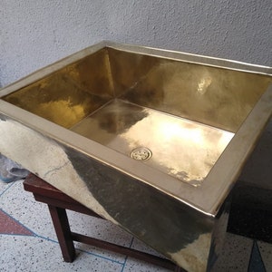handmade hammered brass large farmhouse kitchen sink