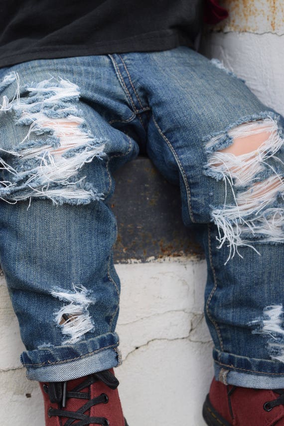 Distressed BOYS skinny jeans/Baby 