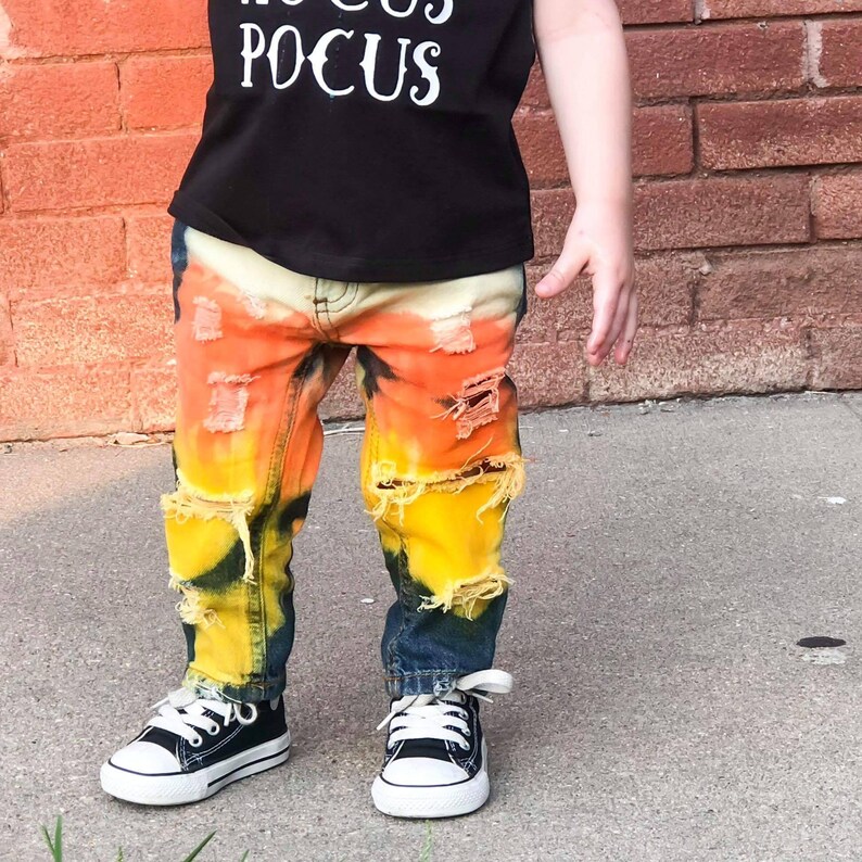 Candy Corn Boys Distressed Jeans/shorts Distressed Denim Etsy