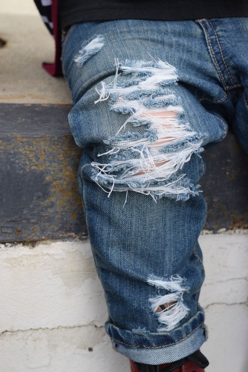 Ready to Ship Distressed BOYS Skinny Jeans/kid Distressed - Etsy