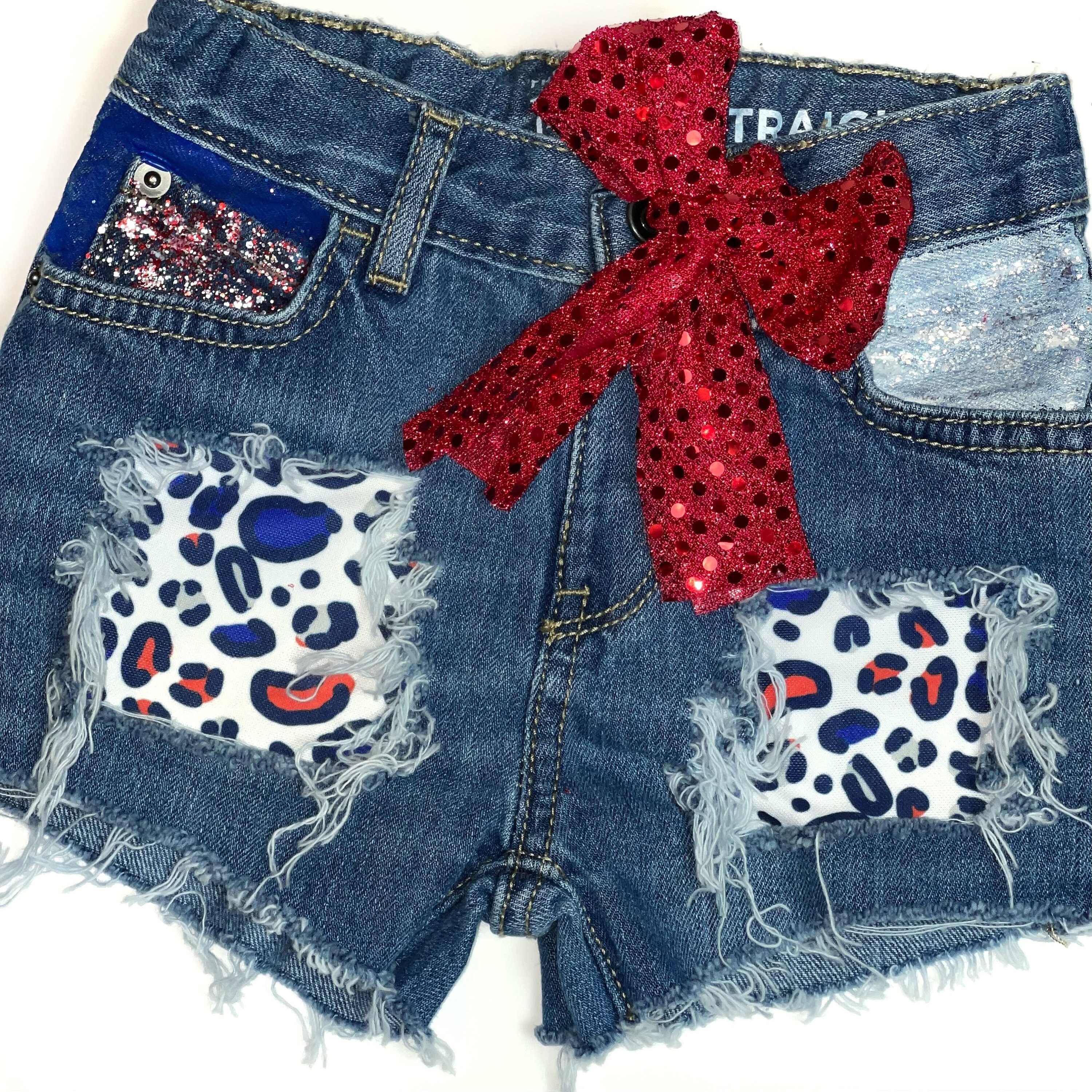 Blue Jean Shorts/patriotic - Etsy 