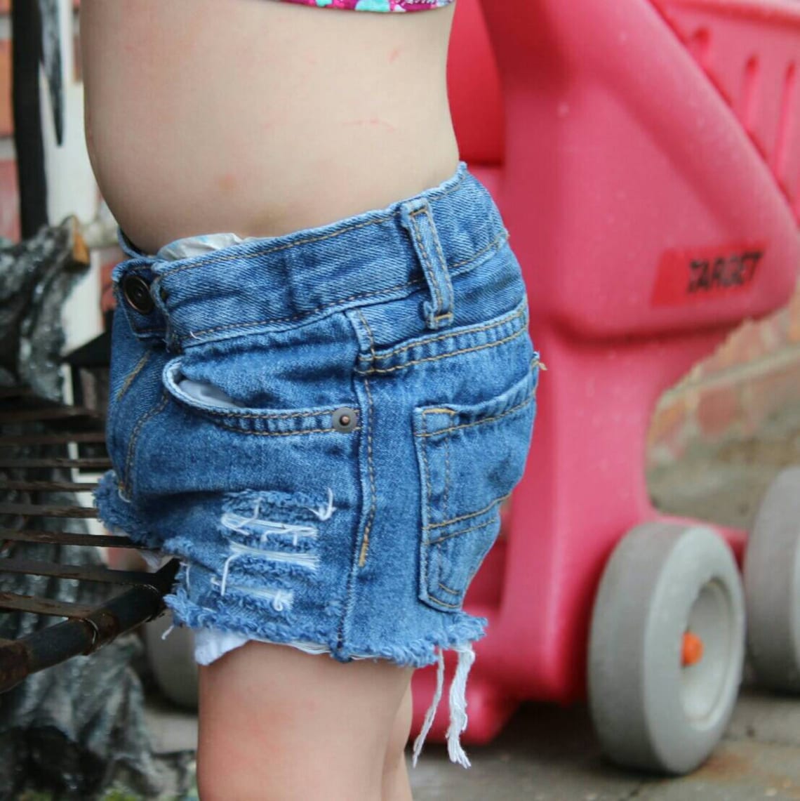 Girls Distressed denim Shorts Booty Jean Shorts Infant Etsy