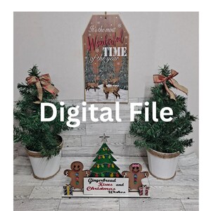 DIGITAL Gingerbread men archivo de corte SVG para cricut o láser