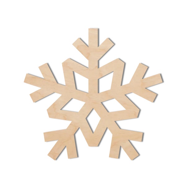 Unfinished Wooden Snowflake Wood Blank | Snowflake Wood Cutout Shape | Laser Cut Blanks | Unfinished | DIY Craft Blanks