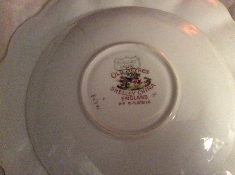 Old Sevres Shelley China England Rare Plate with scalloped Etsy
