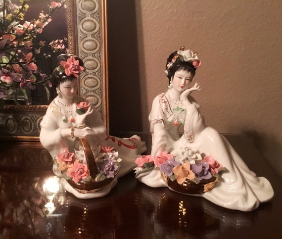 porcelain geisha doll