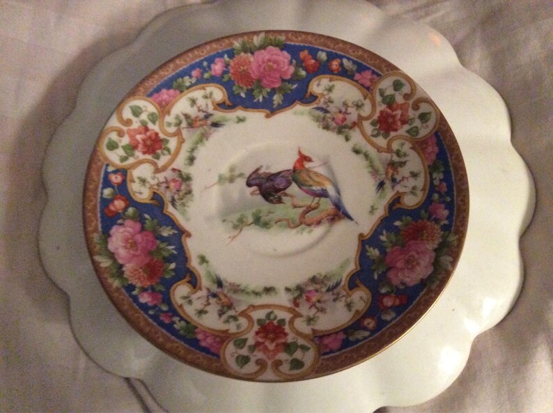 Old Sevres Shelley China England Rare Plate with scalloped Etsy