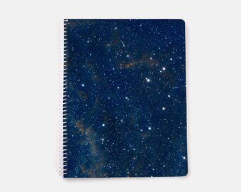 Blue Notebook, Galaxy Notebook A4, Nebula Notebook, Space Notebook, Lined Notebook, Spiral Notebook, Large Notebook,