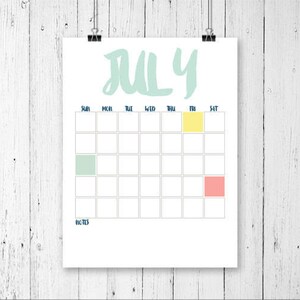 Large Wall Calendar 24x36 Printable Wall Calendar | Etsy