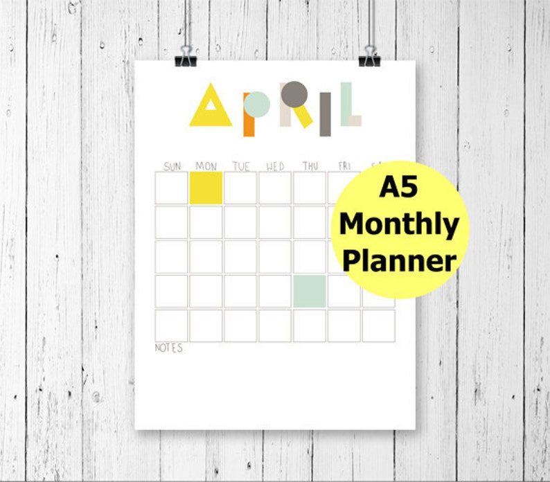 filofax a5 printable half page planner a5 monthly calendar etsy