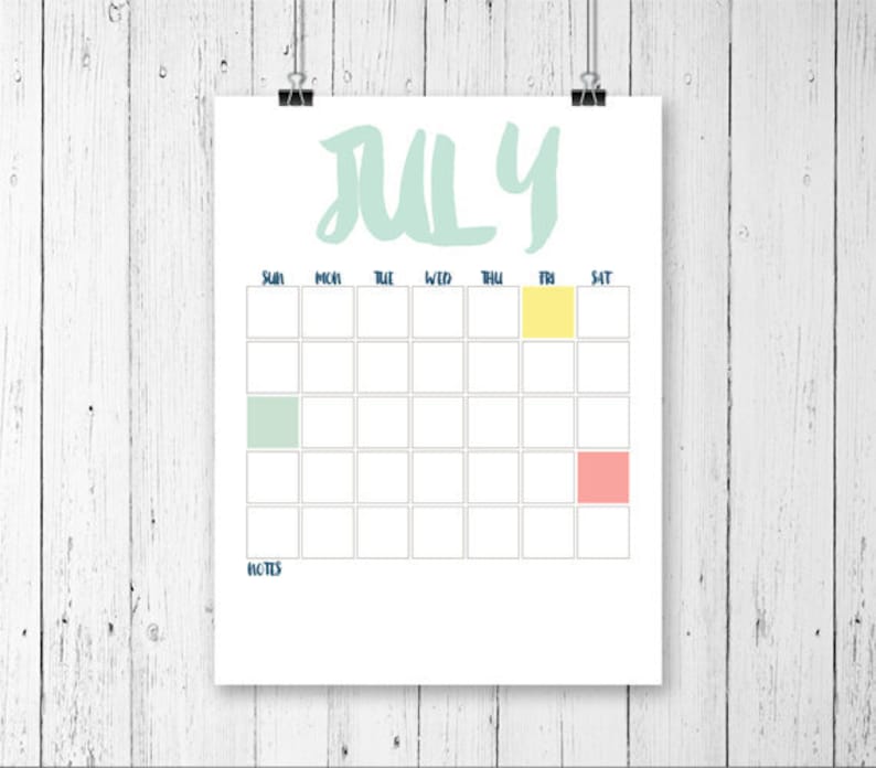 undated monthly calendar undated wall calendar printable etsy