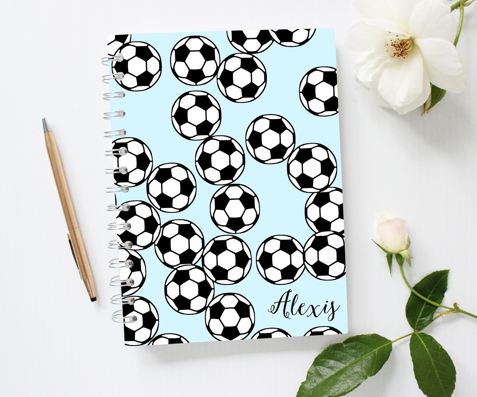 Personalized Soccer Notebook Personalized Notebook Soccer Etsy