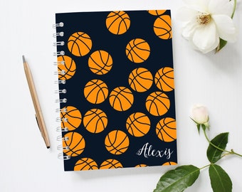 Personalized Basketball Notebook, Personalized Notebook Basketball, Basketball Lover Gift, Basketball Gift, Basketball Player Notebook,