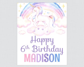 INSTANT DOWNLOAD Unicorn Printable Birthday Party Sign Package - Etsy