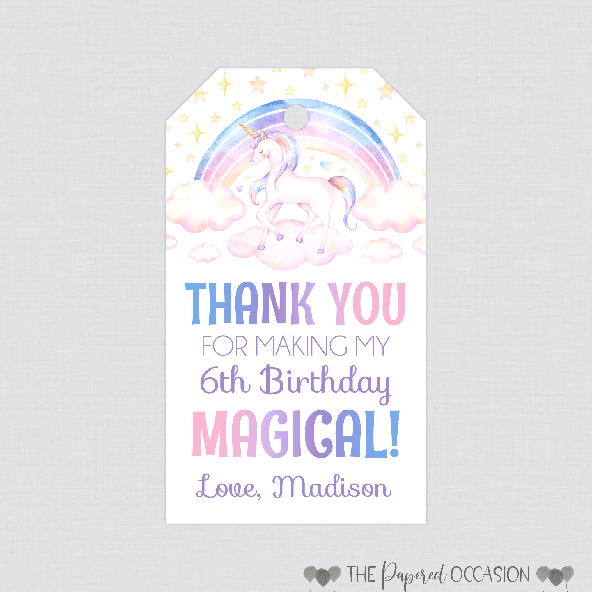 printed or printable unicorn birthday party gift tags etsy new zealand