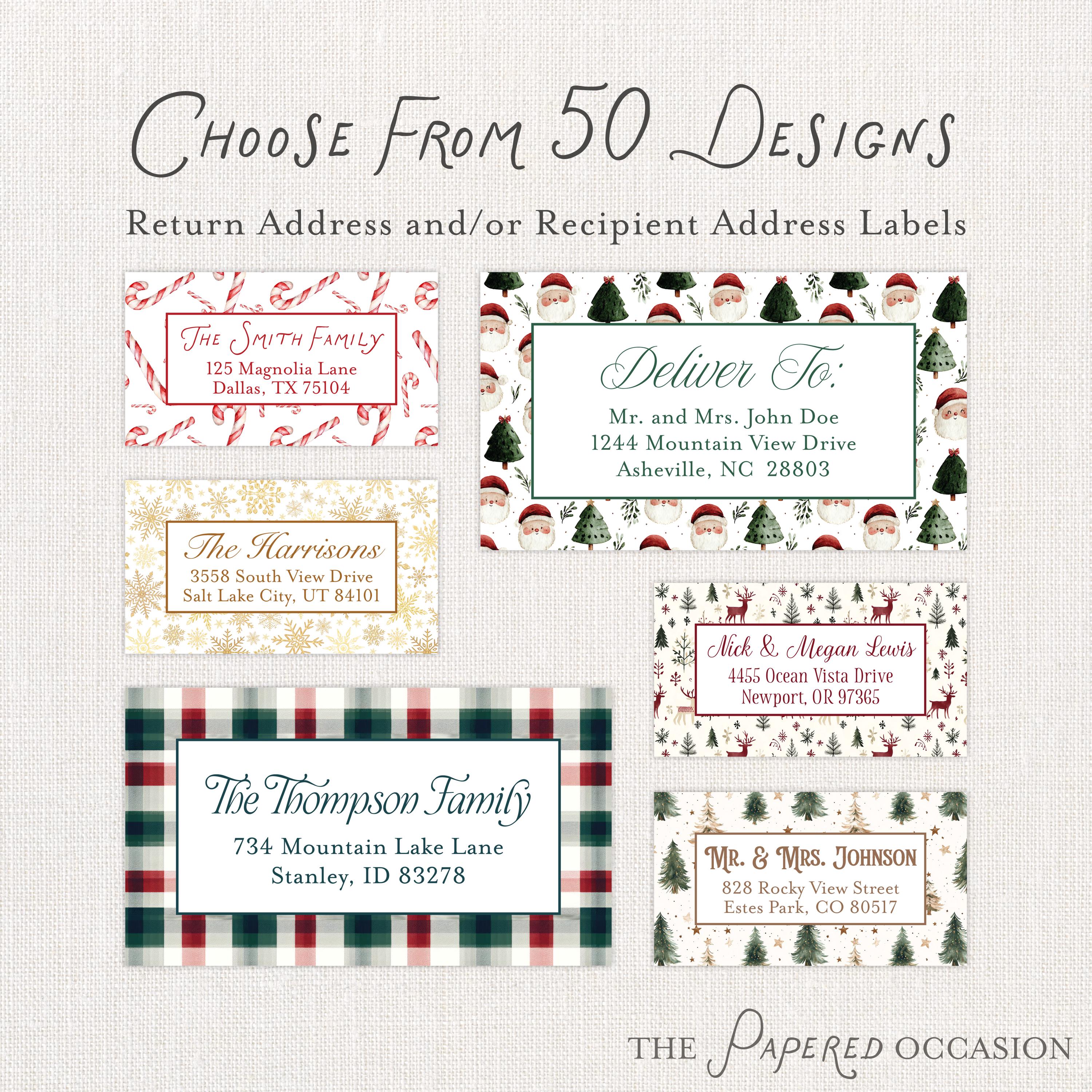Christmas Angel Rolled Return Address Labels - Personalized Holiday Labels With Plastic Dispenser - View #3