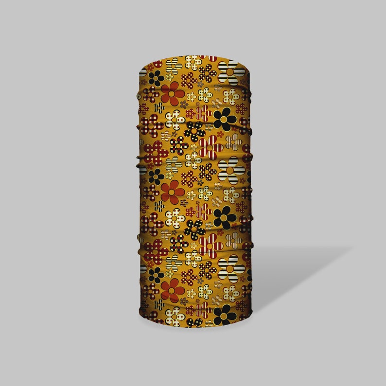 Floral Tubular Face Mask Multifunctional Bandana Neck Etsy