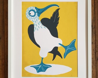 Mr Booby - Mustard Yellow: Limited Edition Screenprint… Free Delivery!