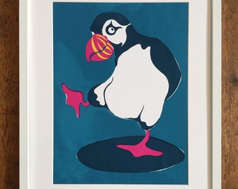 Mr Puffin - Limited Edition Screenprint