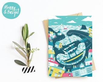 Charlestown, Cornwall - A6 Greetings Card