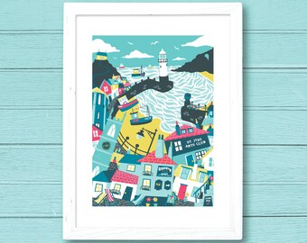 St Ives, Cornwall - Original, digital art print
