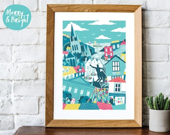 Truro, Cornwall - Original, digital art print