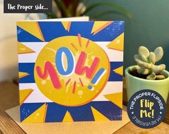 Proper Hello Card - Reversible Cornish/English greetings card