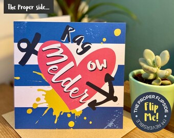 Cornish Sweetheart - Reversible Cornish/English greetings card