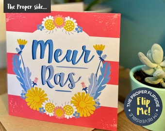 Thank you card - Reversible Cornish/English greetings card