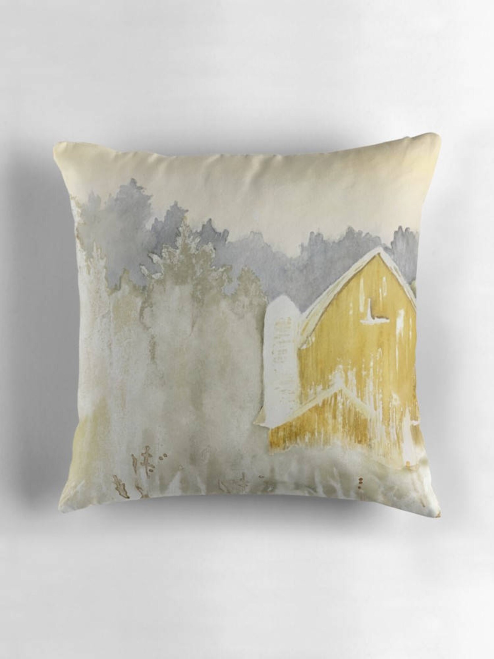 Yellow Barn Pillow Barn Pillow Country Pillow Throw Etsy