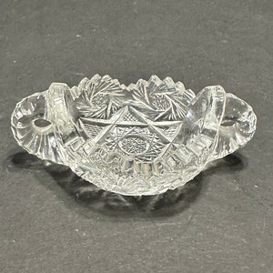 American Brilliant cut antique salt cellar 1900