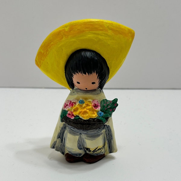 Ted DeGrazia Flower Boy figurine Made in Japan