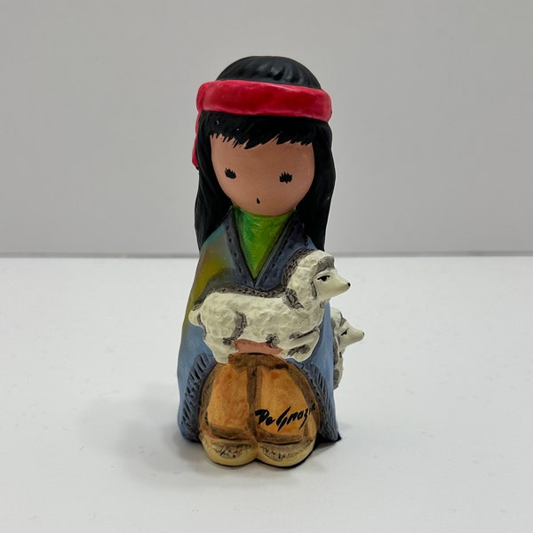 Ted DeGrazia 2 little lambs figurine made in Japan